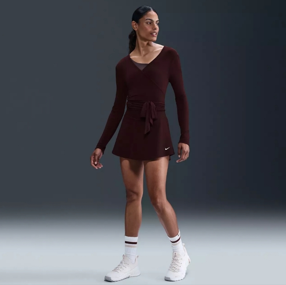 Nike One Dri-Fit Burgundy Crush Athletic Skort, NWT - Picture 2 of 6